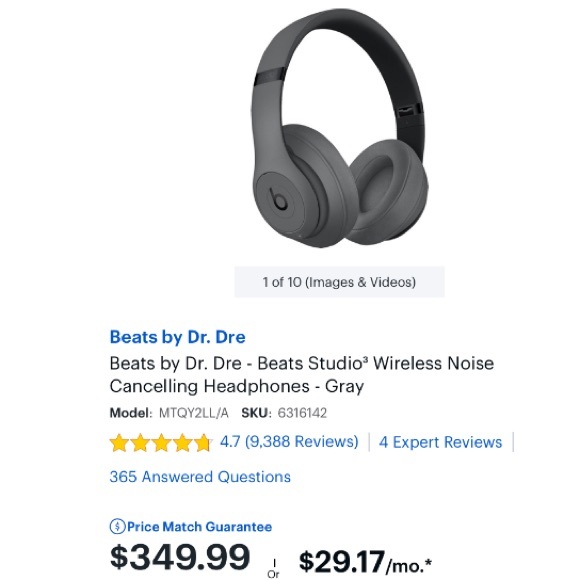 Beats by Dre Studio3 Wireless Over Ear Headphones - Picture 2 of 12